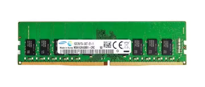 Samsung M391A2K43BB1-CRC 16GB 2400MHz DDR4 PC4-19200 ECC Unbuffered CL17 288-Pin DIMM 1.2V Dual Rank Memory Module