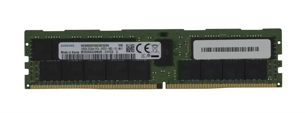 Samsung M393AAG40M3B-CYF 128GB 2933MHz DDR4 PC4-23466 ECC Registered CL21 288-Pin DIMM 1.2V Quad Rank X4 Memory Module
