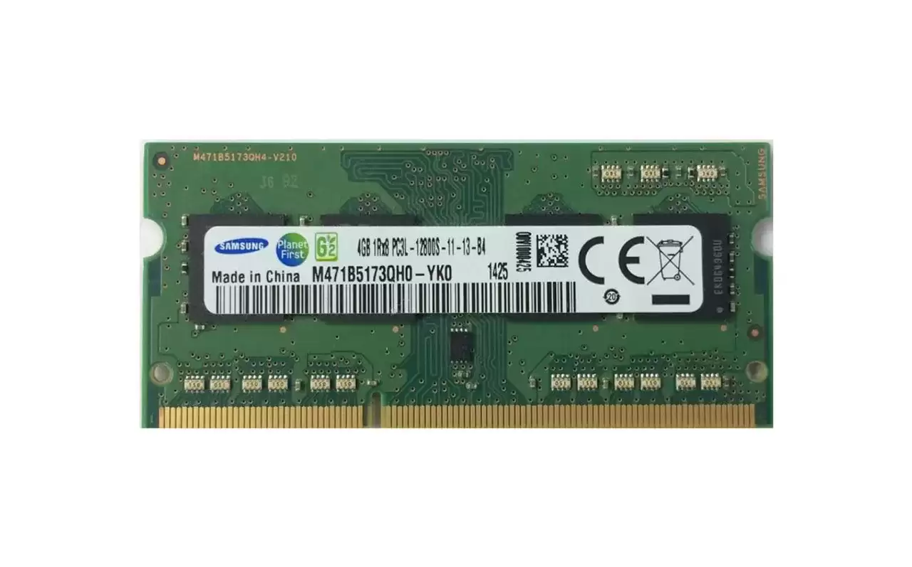 Samsung M471B5173QH0-YK0 4GB 1600MHz DDR3 PC3-12800 ECC Registered CL11 240-Pin SoDIMM 1.35V Single Rank X8 Memory Module
