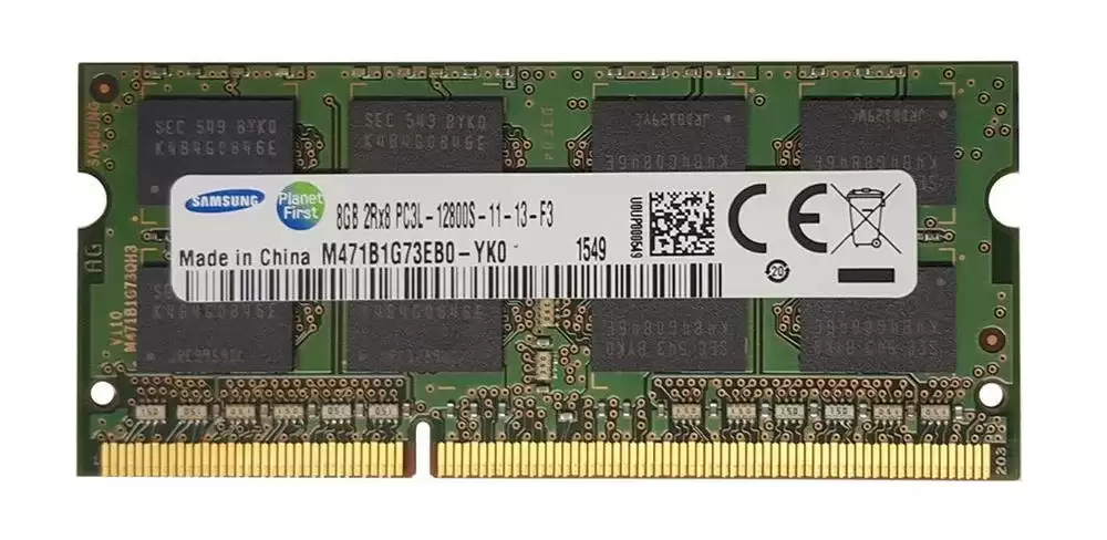 Samsung M471B1G73EB0-YK0 8GB 1600MHz DDR3 PC3-12800 ECC Registered CL11 240-Pin SoDIMM 1.35V Dual Rank Memory Module