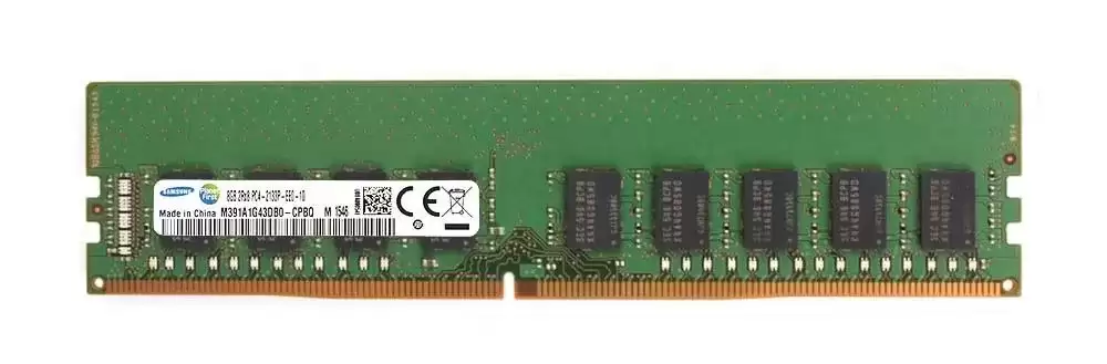 Samsung M391A1G43DB0-CPB 8GB 2133MHz DDR4 PC4-17000 ECC Unbuffered CL15 288-Pin DIMM 1.2V Dual Rank X8 Memory Module
