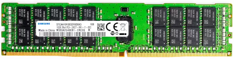 Samsung M393A2G40EB1-CTD 16GB 2666MHz DDR4 PC4-21300 ECC Registered CL19 288-Pin DIMM 1.2V Dual Rank X4 Memory Module
