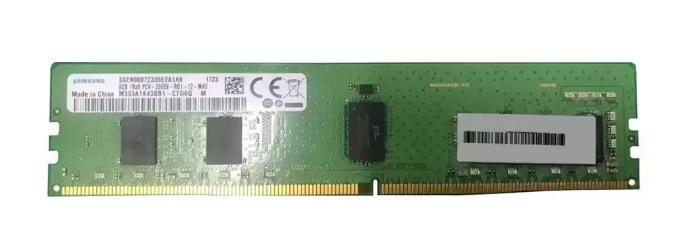 Samsung M393A1K43BB1-CTD6Q 8GB 2666MHz DDR4 PC4-21300 ECC Registered CL19 288-Pin DIMM 1.2V Single Rank X8 Memory Module