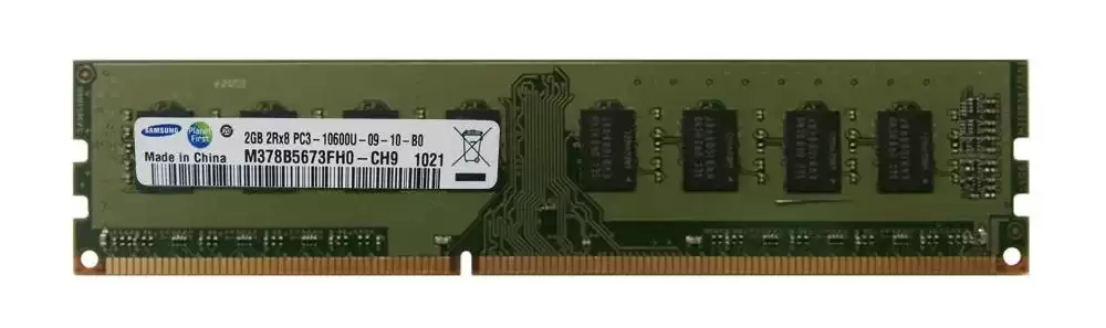 Samsung M378B5673FH0-CH9 2GB 1333MHz DDR3 PC3-10600 ECC Unbuffered CL9 240-Pin DIMM 1.5V Dual Rank X8 Memory Module