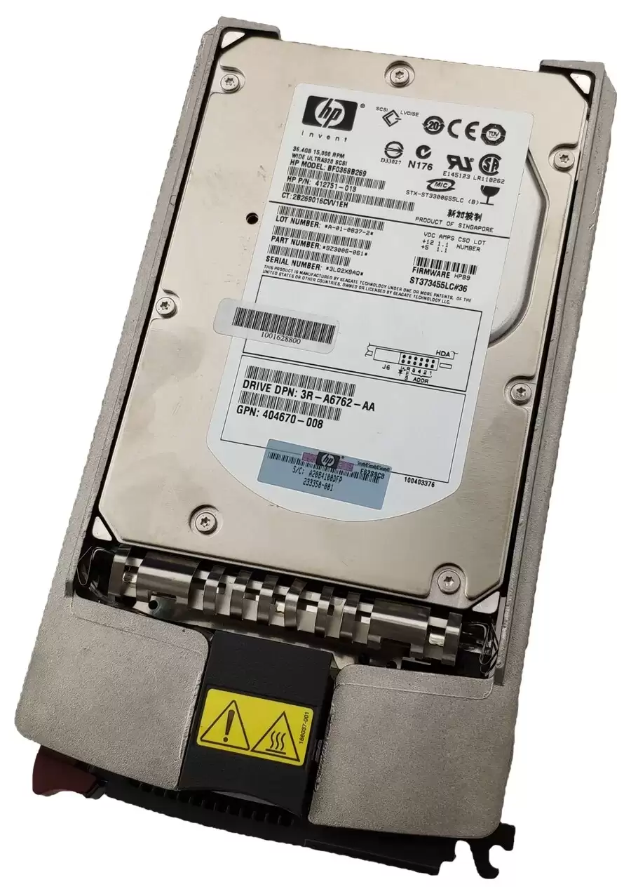 HPE 412751-013 36.4GB 15000RPM Ultra320 SCSI 80Pin LVD 3.5inch Internal Hard Drive