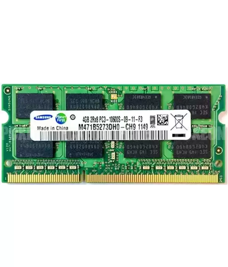 Samsung M471B5273DH0-CH9 4GB 1333MHz DDR3 PC3-10600 ECC Registered CL9 240-Pin SoDIMM 1.5V Dual Rank Memory Module