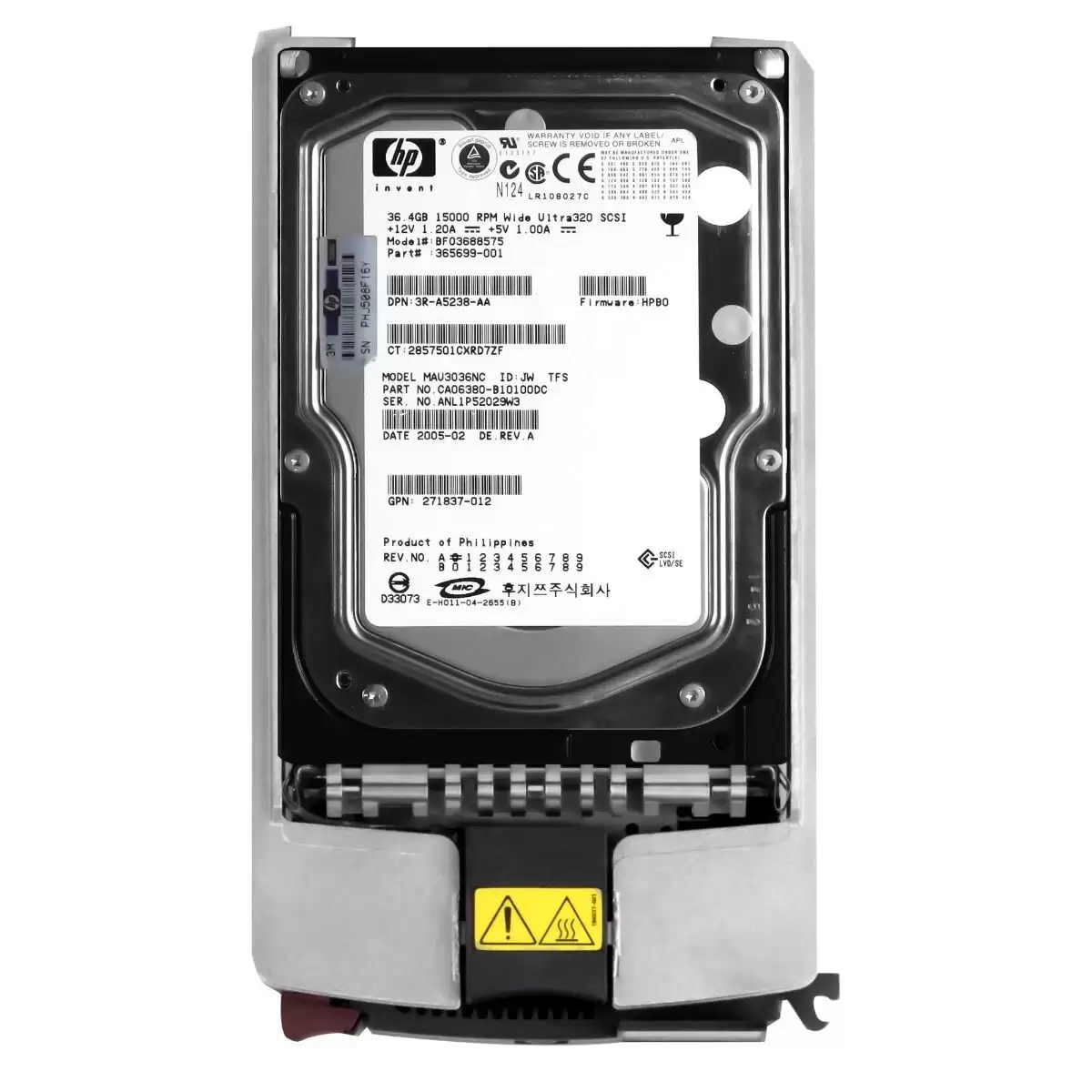 HPE 365699-001 36.4GB 15000RPM Ultra320 SCSI LVD 80Pin 3.5inch Internal Hard Drive