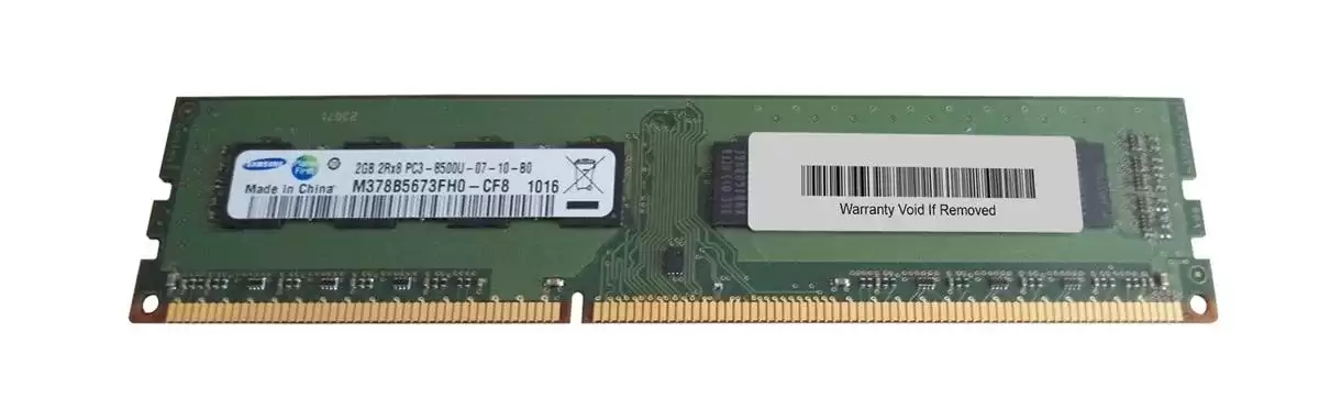 Samsung M378B5673FH0-CF8 2GB 1066MHz DDR3 PC3-8500 ECC Registered CL7 240-Pin DIMM 1.35V Dual Rank Memory Module