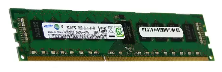 Samsung M393B5673GB0-CH9 2GB 1333MHz DDR3 PC3-10600 ECC Registered CL9 240-Pin DIMM 1.35V Dual Rank X8 Memory Module