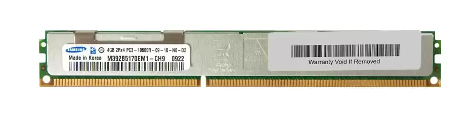 Samsung M392B5170EM1-CH9 4GB 1333MHz DDR3 PC3-10600 ECC Registered CL9 240-Pin DIMM 1.35V Dual Rank Memory Module