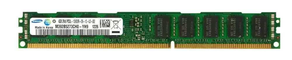 Samsung M392B5273CH0-YH9 4GB 1333MHz DDR3 PC3-10600 ECC Registered CL9 240-Pin DIMM 1.35V Dual Rank Memory Module