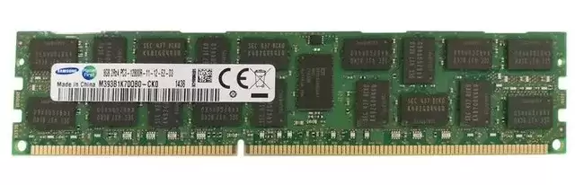Samsung M393B1K70QB0-CK0 8GB 1600MHz DDR3 PC3-12800 ECC Registered CL11 240-Pin DIMM 1.35V Dual Rank Memory Module