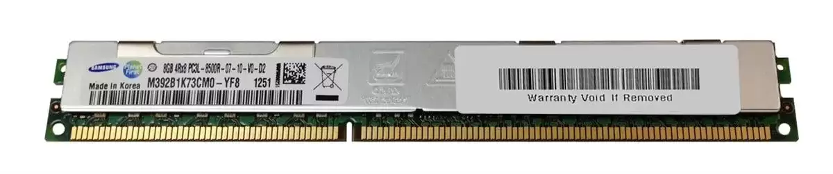 Samsung M392B1K73CM0-YF8 8GB 1066MHz DDR3 PC3-8500 ECC Registered CL7 240-Pin DIMM 1.35V Quad Rank Memory Module