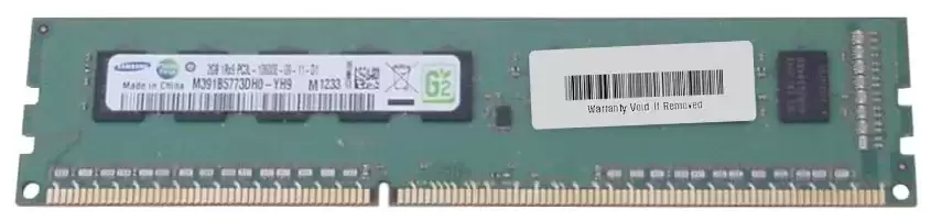 Samsung M391B5773DH0-YH9 2GB 1333MHz DDR3 PC3-10600 ECC Unbuffered CL9 240-Pin DIMM 1.35V Single Rank Memory Module