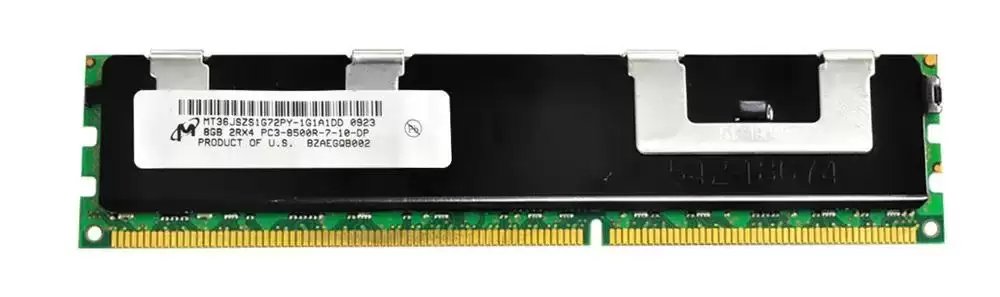 Micron MT36JSZS1G72PY-1G1A1 8GB 1066MHz DDR3 PC3-8500 ECC Registered CL7 240-Pin DIMM 1.5V Dual Rank Memory Module