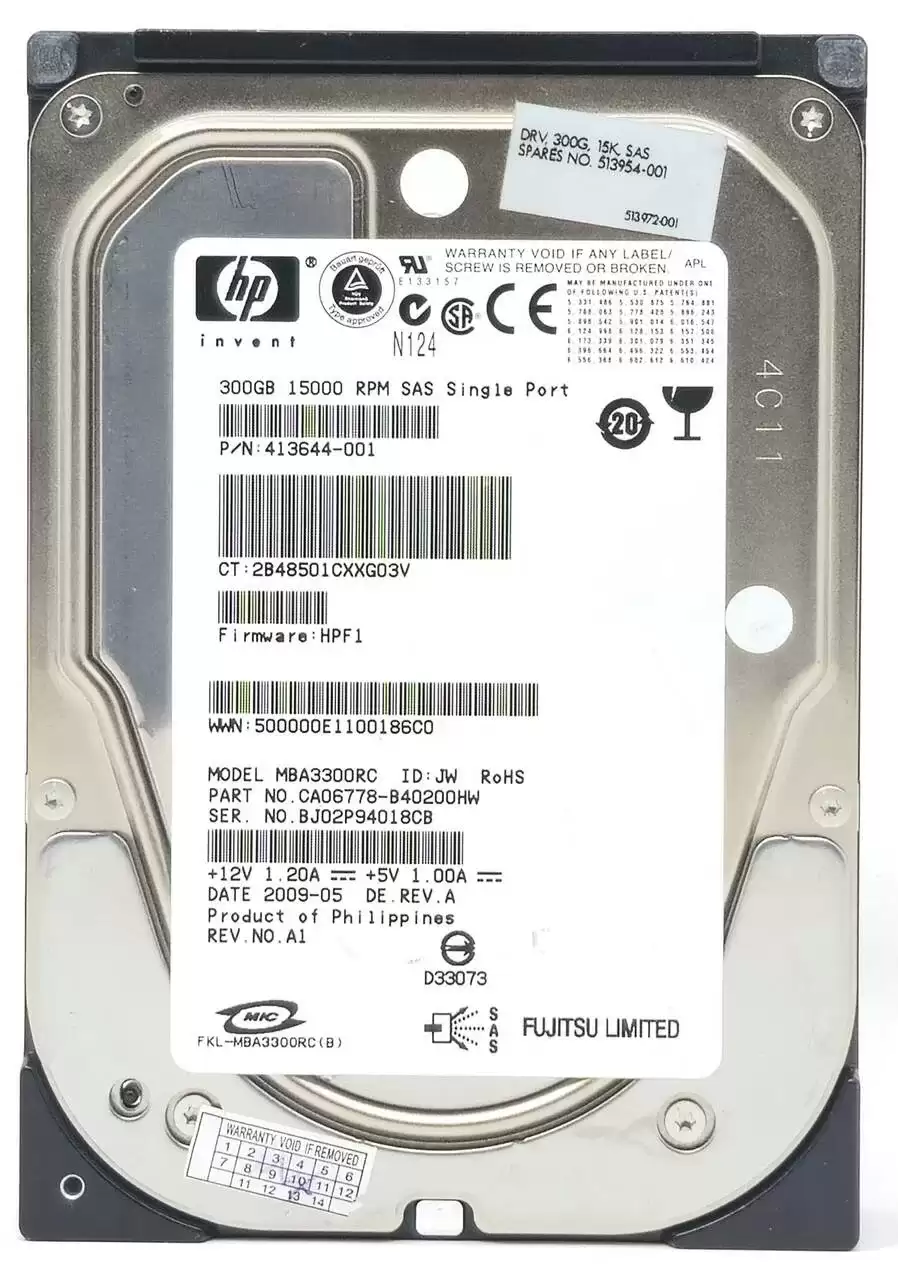 HPE 375874-015 300GB SAS 3Gb/s Hot Swap 15000RPM 3.5-inch Internal Hard Drive