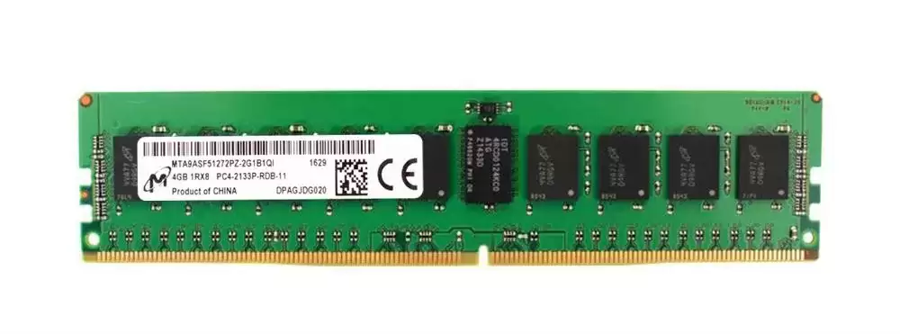 Micron MTA9ASF51272PZ-2G1 4GB 2133MHz DDR4 PC4-17000 ECC Registered CL15 288-Pin DIMM 1.2V Single Rank X8 Memory Module