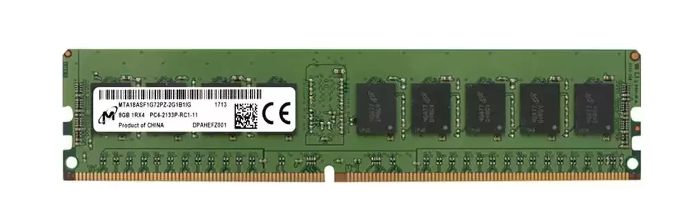 Micron MTA18ASF1G72PZ-2G1B1 8GB 2133MHz DDR4 PC4-17000 ECC Registered CL15 288-Pin DIMM 1.2V Dual Rank X8 Memory Module