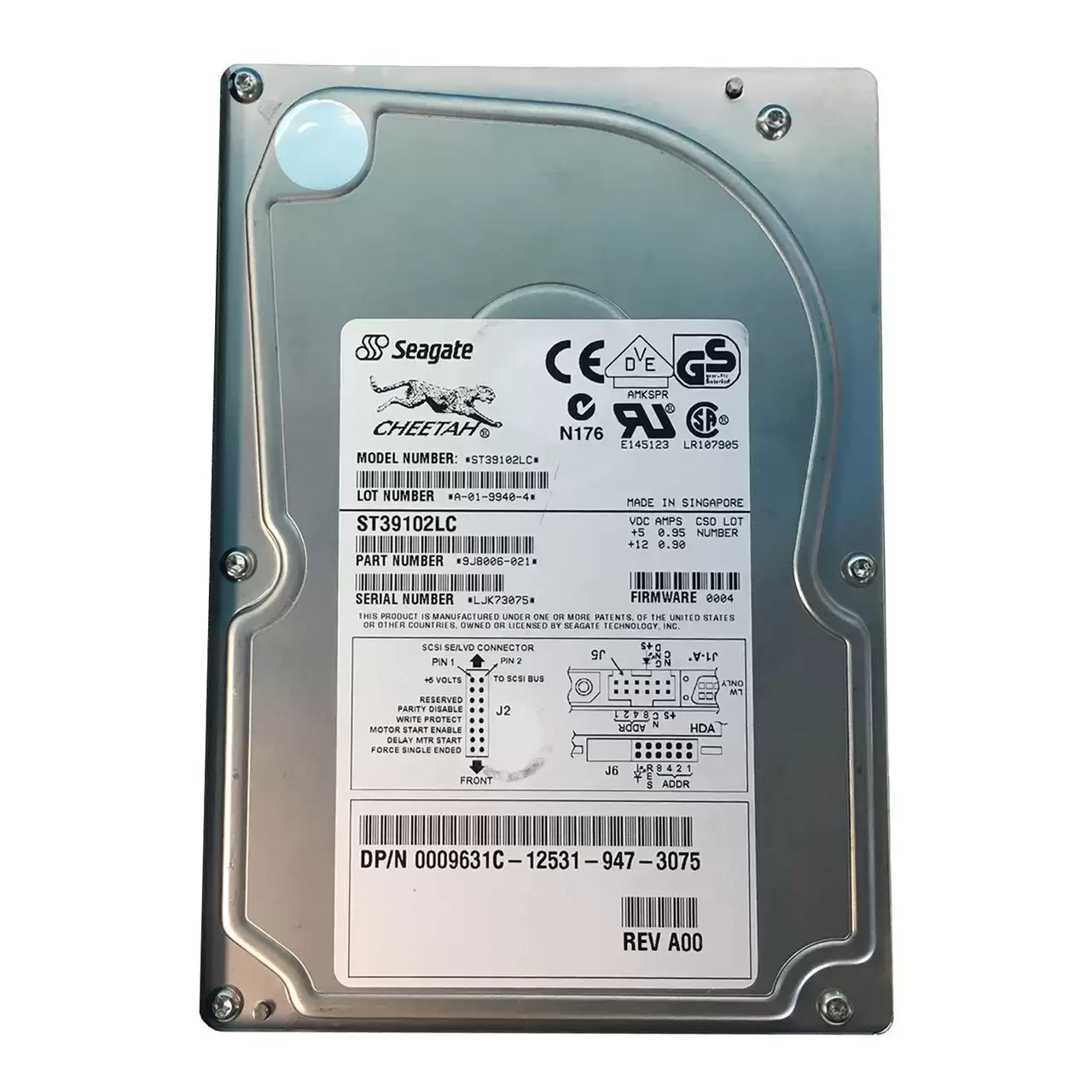 Dell 09631C 9GB Ultra-160 SCSI 80-Pin Hot Swap 10000RPM 1MB Cache 3.5-inch Iternal Hard Drive