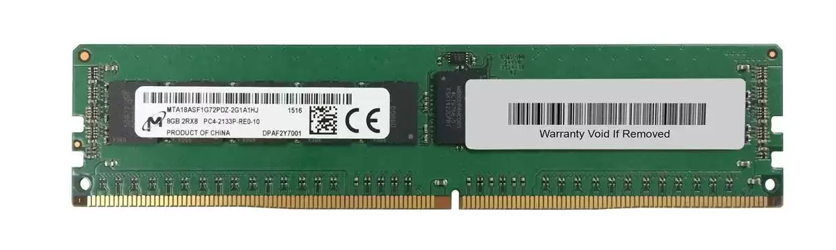 Micron MTA18ASF1G72PDZ-2G1 8GB 2133MHz DDR4 PC4-17000 ECC Registered CL15 288-Pin DIMM 1.2V Dual Rank X8 Memory Module