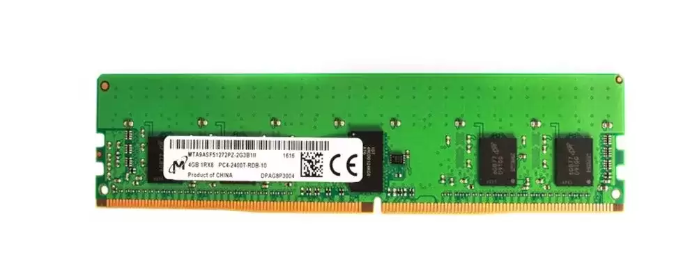 Micron MTA9ASF51272PZ-2G3B1 4GB 2400MHz DDR4 PC4-19200 ECC Registered CL17 288-Pin DIMM 1.2V Single Rank X8 Memory Module