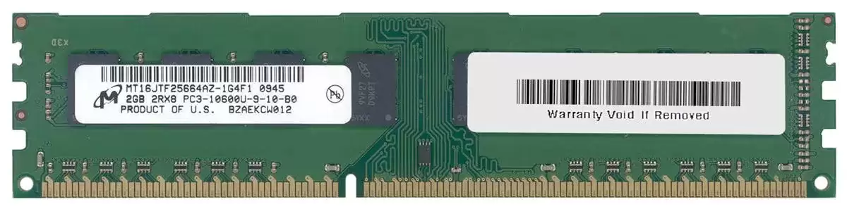 Micron MT16JTF25664AZ-1G4F1 2GB 1333MHz DDR3 PC3-10600 ECC Registered CL9 240-Pin DIMM 1.35V Dual Rank Memory Module