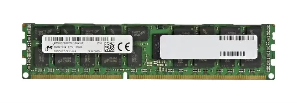 Micron MT36KSF2G72PZ-1G6N1 16GB 1600MHz DDR3 PC3-12800 ECC Registered CL11 240-Pin DIMM 1.35V Dual Rank X4 Memory Module