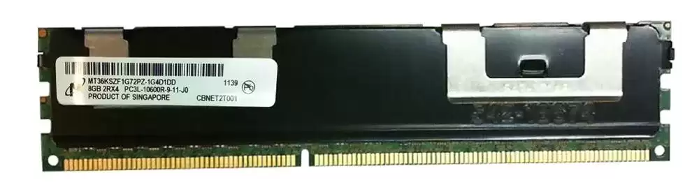 Micron MT36KSZF1G72PZ-1G4D1 8GB 1333MHz DDR3 PC3-10600 ECC Registered CL9 240-Pin DIMM 1.35V Dual Rank Memory Module