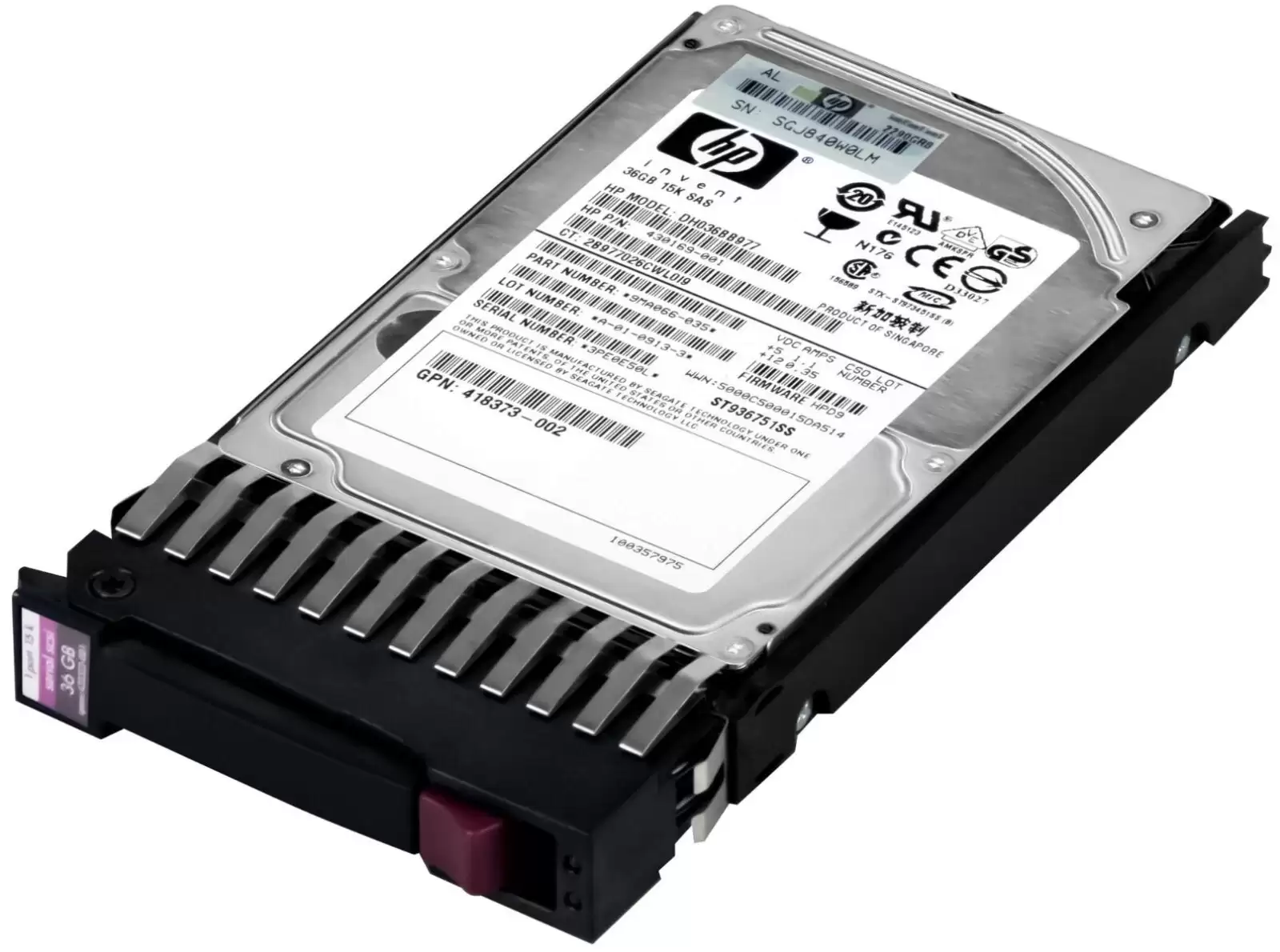 HPE 459889-001 36.4GB 15000RPM SAS 3GB/s Dual Port 2.5inch Internal Hard Drive