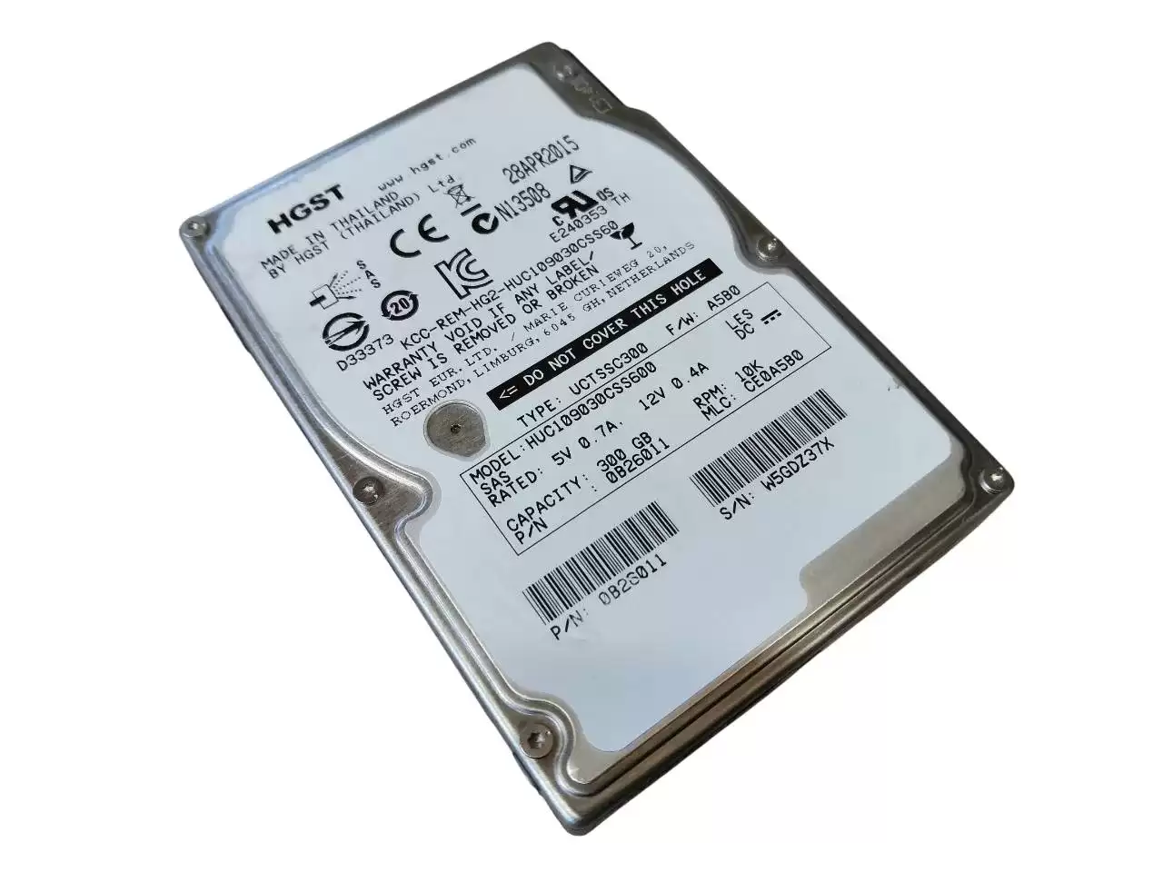 Hitachi 0B26011 Ultrastar C10K300 300GB SAS 6Gb/s 10000RPM 64MB Cache 2.5inch Internal Hard Drive