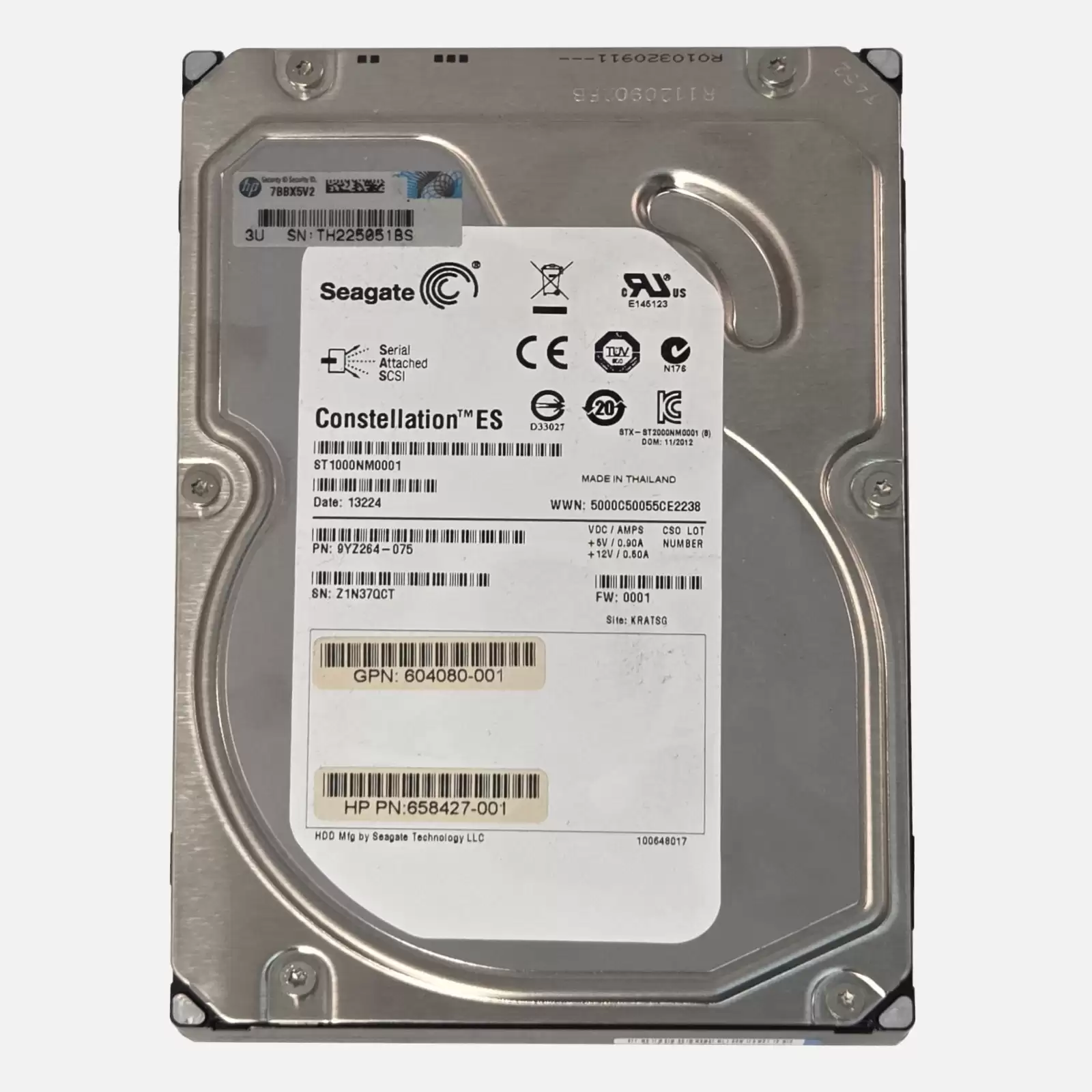 HPE 604080-001 1TB SAS 6Gb/s Dual Port Midline Hot Swap 7200RPM 3.5-inch Internal Hard Drive