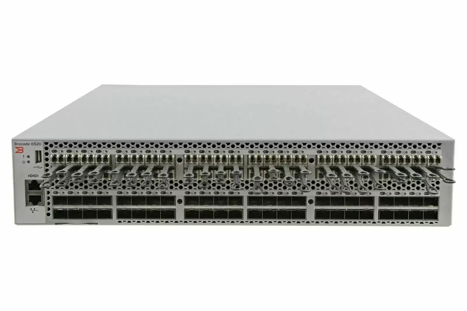 Brocade BR-6520-48-16G-R 6520 Series 48-Ports 16GbE Fibre Channel SFP+ Rack-Mountable Layer 3 Managed Network Switch