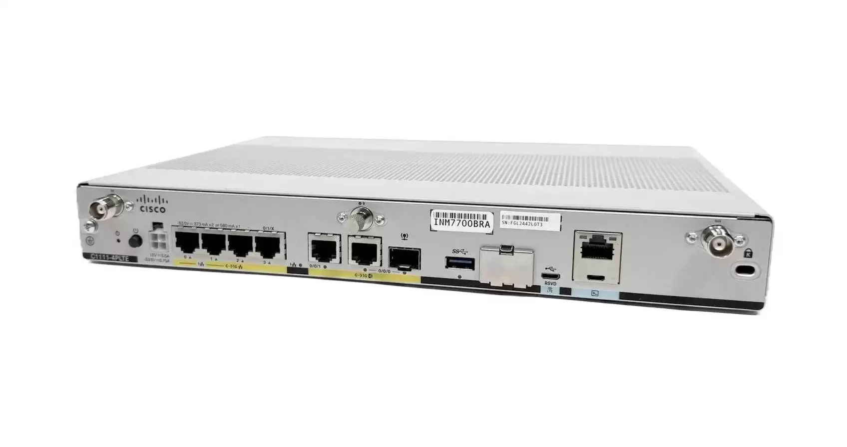 Cisco C1111-4PLTEEA 1000 Series 4-Ports 10/100/1000BASE-T Rj-45 Rack Mount Integrated Service Router