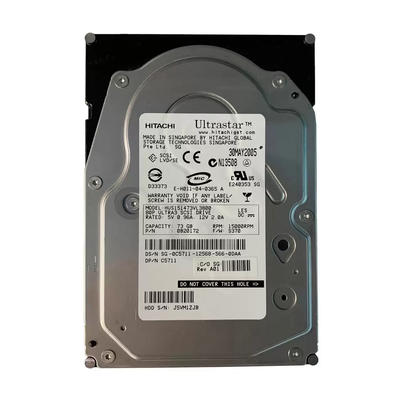 Dell 0C5711 73GB Ultra-320 SCSI 80-Pin 15000RPM 8MB Cache 3.5-inch Internal Hard Drive
