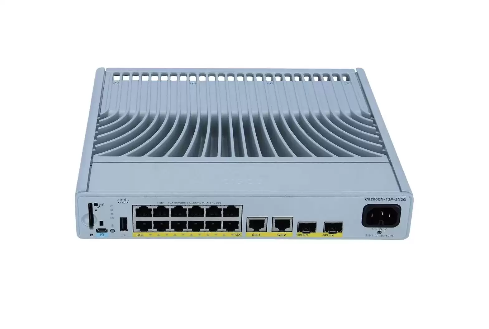 Cisco C9200CX-12P-2X2G-A Catalyst 9200CX 12-Ports 1GbE RJ-45 Layer-3 Rack Mountable Managed Network Switch with 2-Ports SFP+