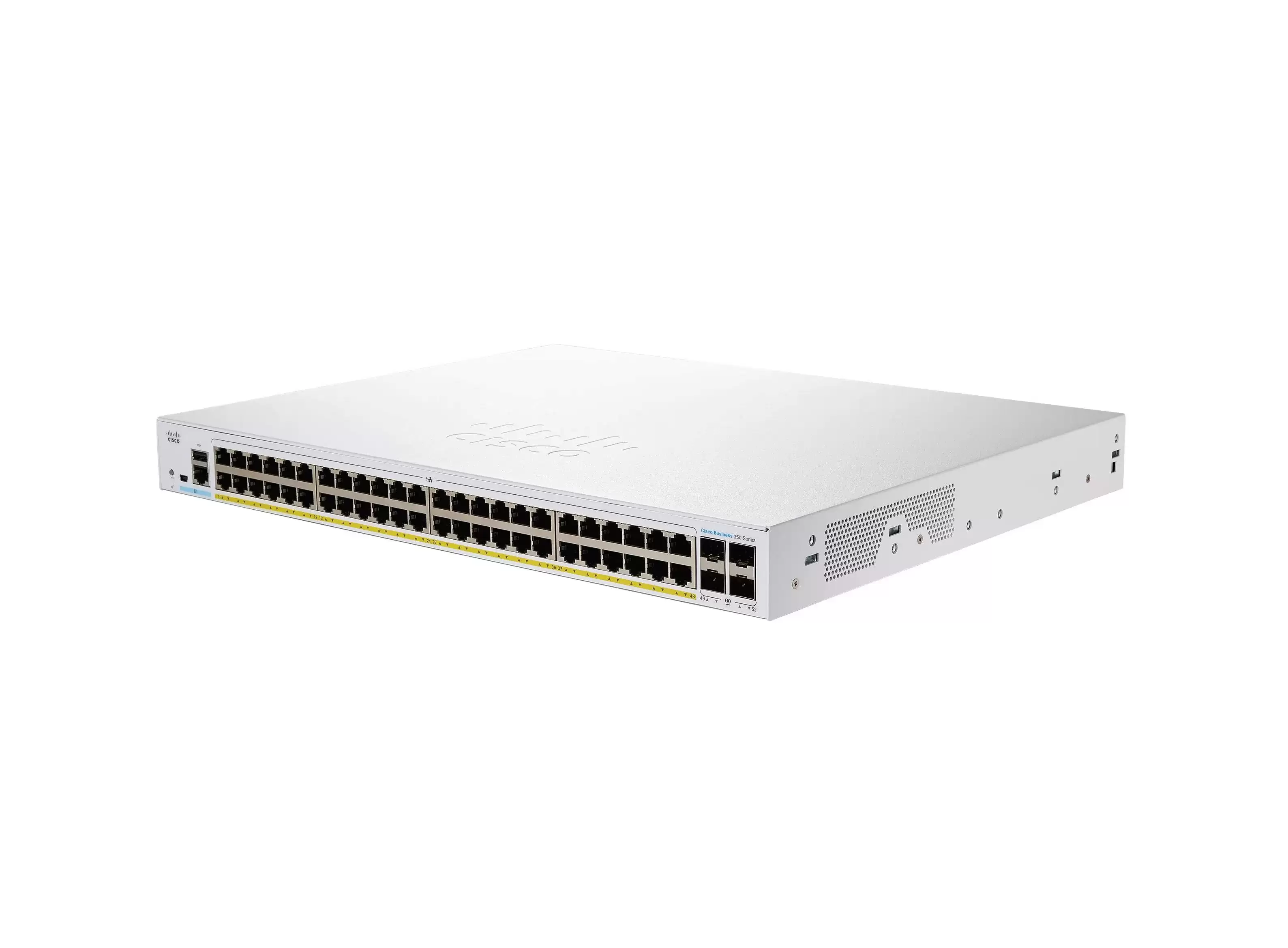 Cisco CBS350-48P-4X Business 350 Series 48-Ports 1GbE PoE+ Rack Mountable Layer 3 Managed Network Switch with 4-Ports SFP+