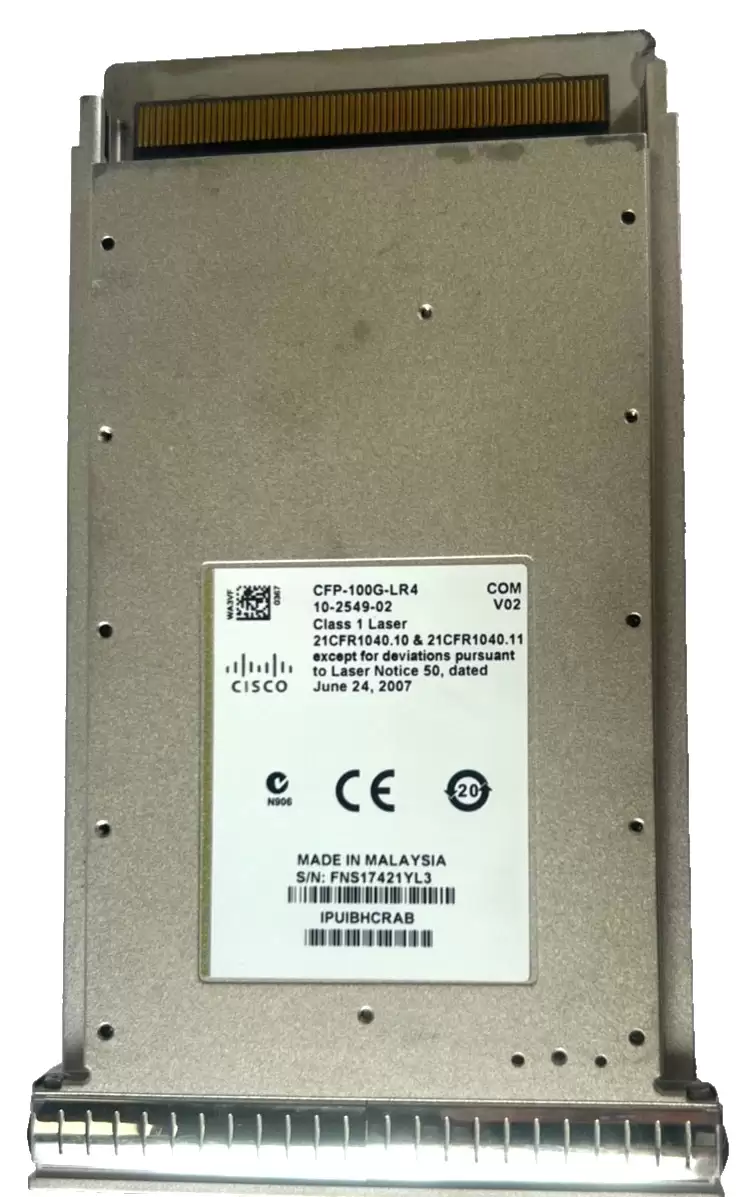 Juniper CFP-100G-LR4 100GBASE-LR4 Single-Mode Fibre 10Km 1310nm Duplex SC Connector CFP Transceiver Module