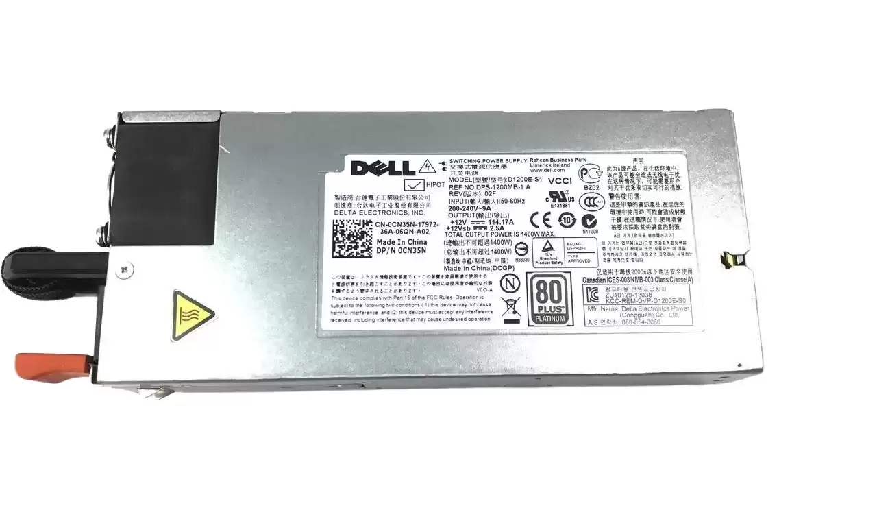 Dell 0CN35N 1400-Watts 80 Plus Platinum Hot Swap Power Supply for PowerEdge C6145 and C6220