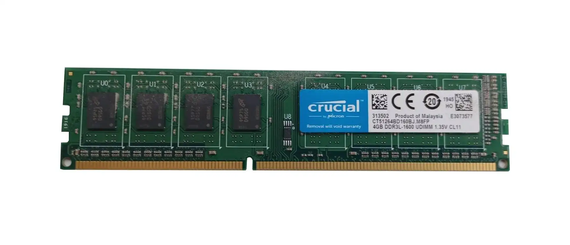 Crucial CT51264BD160BJ.M8FP Refurbished 4GB DDR3 Memory Module