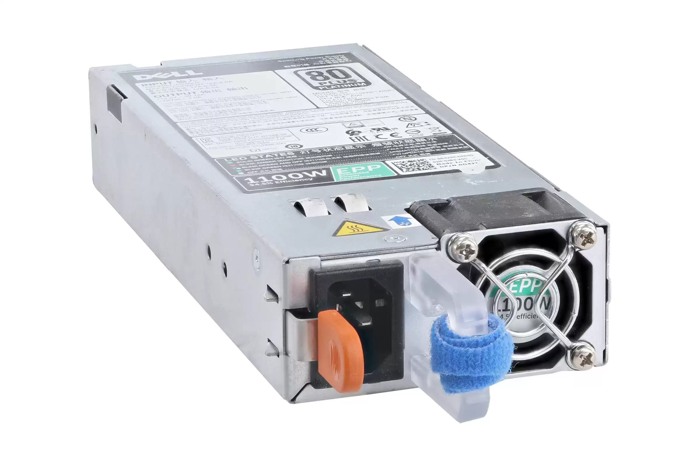 Dell 0D4J3M 1100-Watts 80 Plus Platinum Hot Swap Redundant AC Power Supply for PowerEdge R730