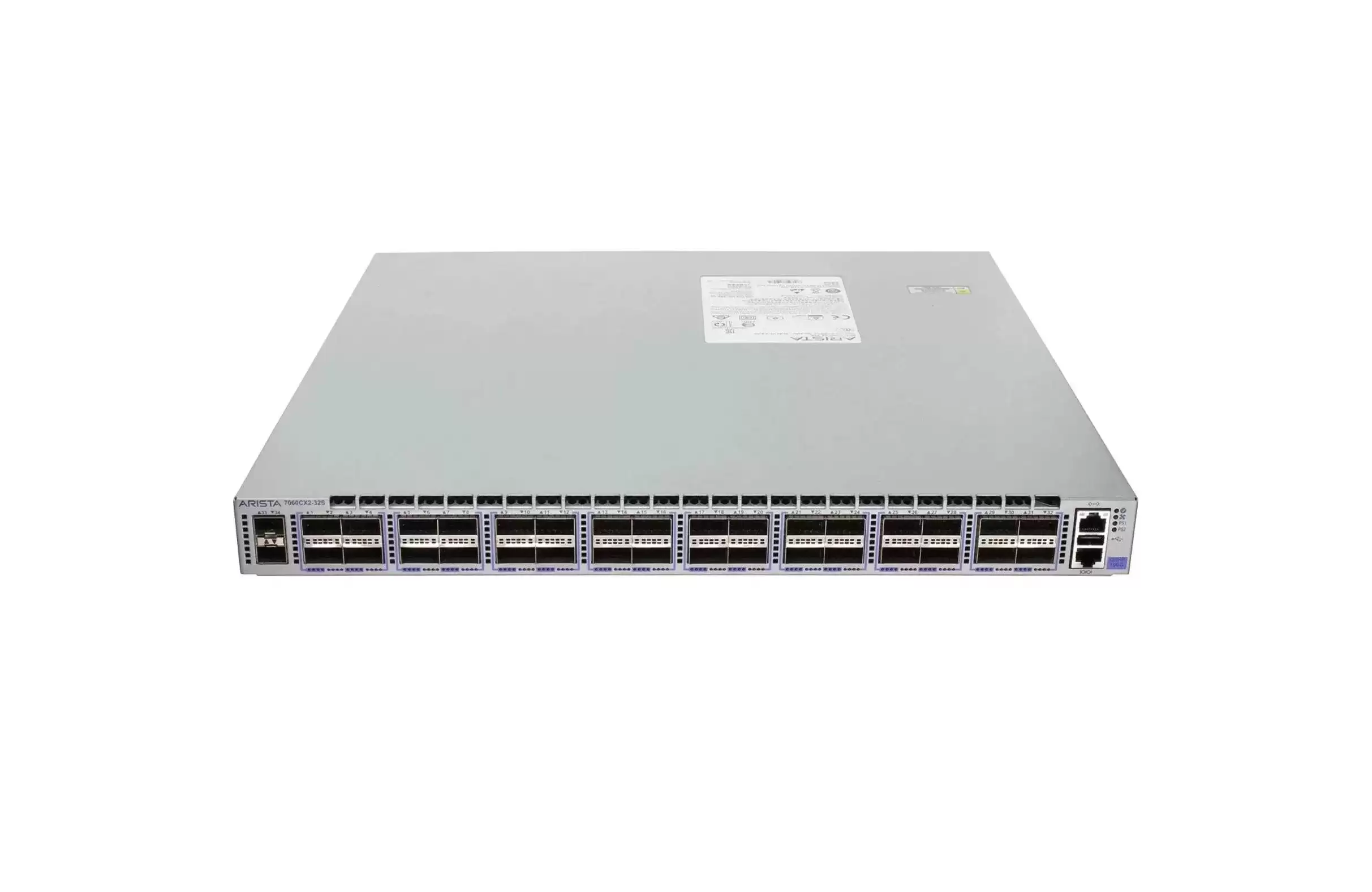 Arista DCS-7060CX2-32S-R 7060X2 Series 32-Ports 100GbE QSFP28 Layer 3 Rack Mountable Managed Network Switch with 2-Ports SFP+