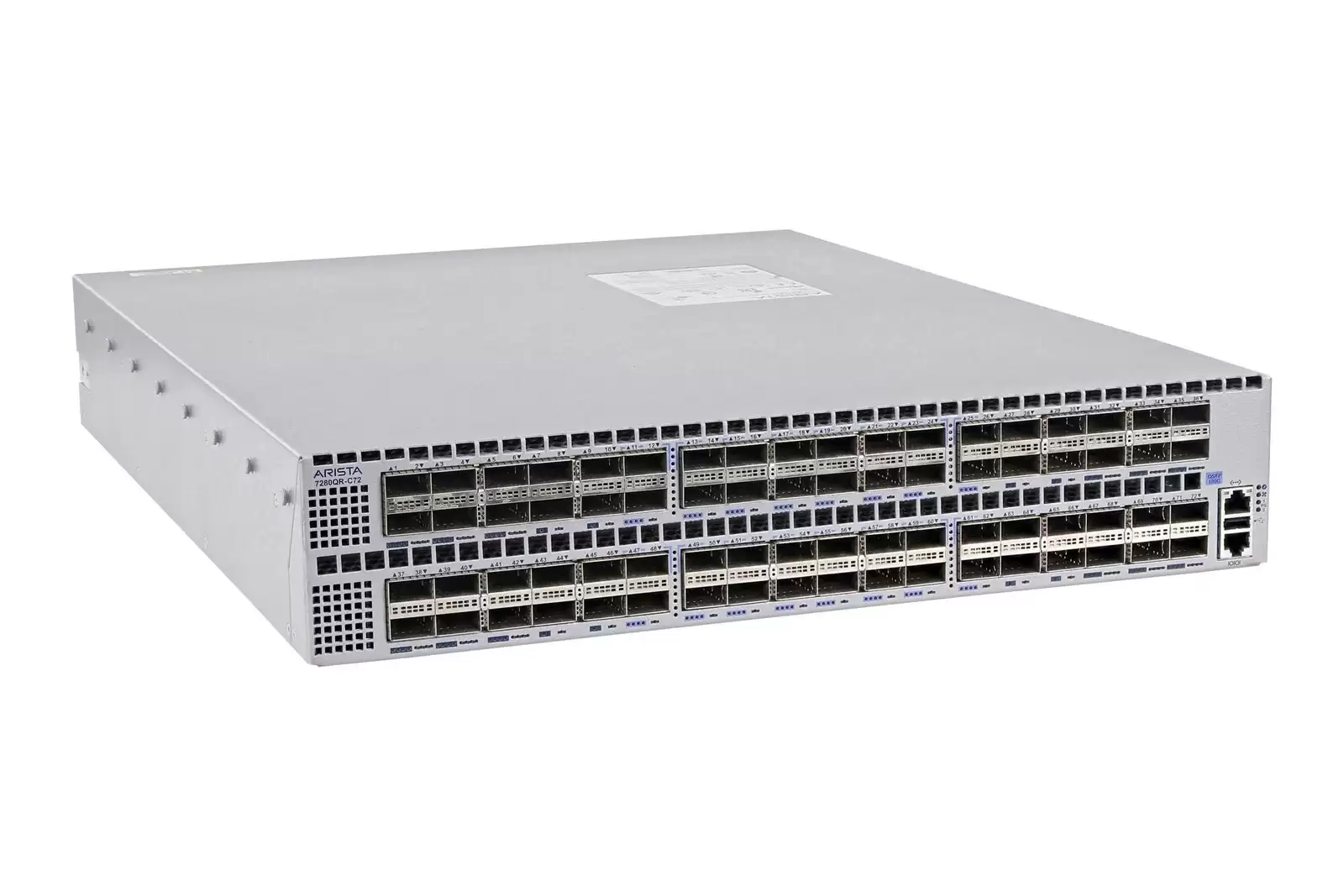 Arista DCS-7280QR-C72-R 7280RA 72-Ports 40/56GbE QSFP+ Rack Mountable Layer 3 Managed Network Switch with 16-Ports QSFP100