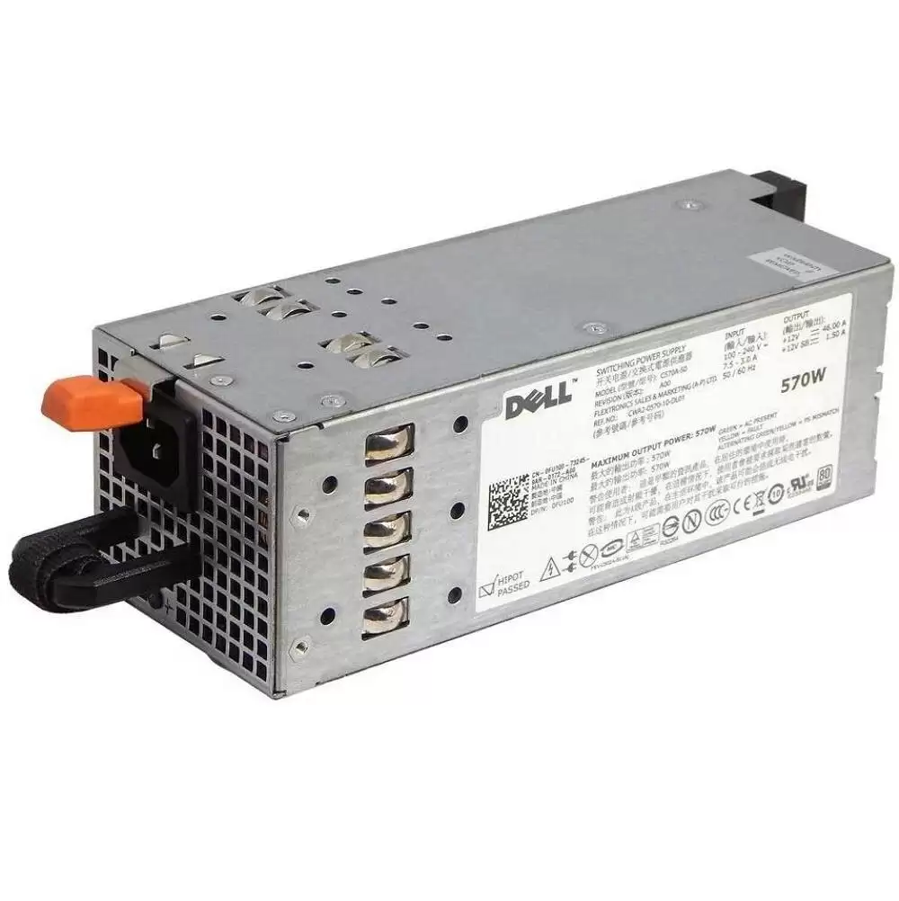 Dell 0G0KD5 570-Watts 80 Plus Gold Hot Swap Redundant Power Supply for PowerEdge R710 and T610