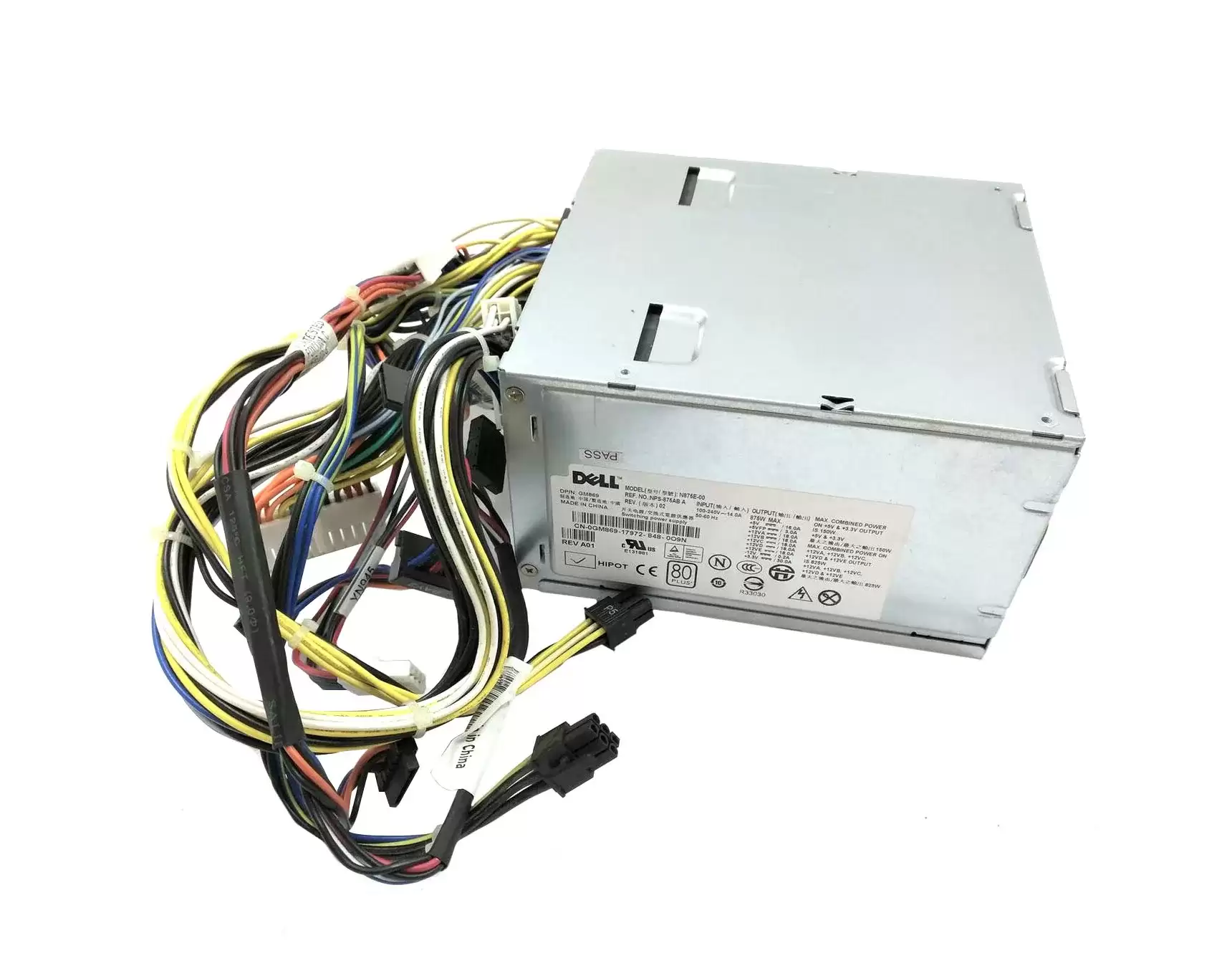 Dell 0GM869 875-Watts 80 Plus Non Redundant Power Supply for Precision T5400 and T5500