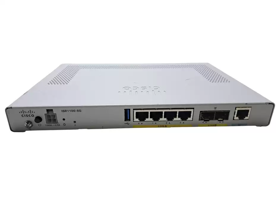 Cisco ISR1100-6G ISR 1100 4-Ports 1GbE Ethernet and 2-Ports SFP Rack Mountable Integrated Services Router