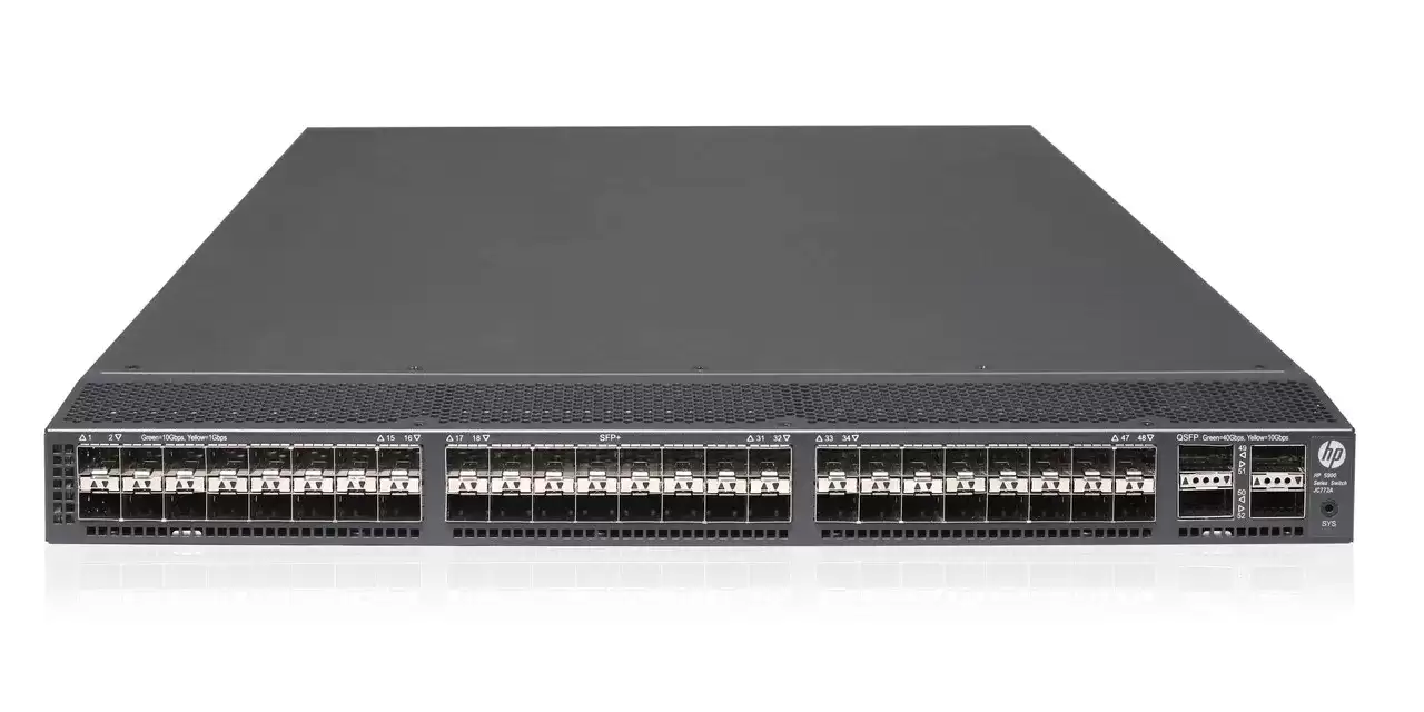 HPE JC772A FlexFabric 5900AF 48-Ports 10GbE SFP+ Rack Mountable Layer 3 Managed Network Switch with 4-Ports QSFP+