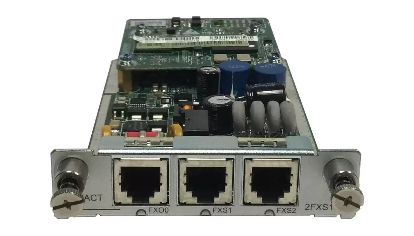 HPE JD632A FlexNetwork MSR1000 Series 2-Ports FXS + 1-Port FXO Voice Interface SIC Module