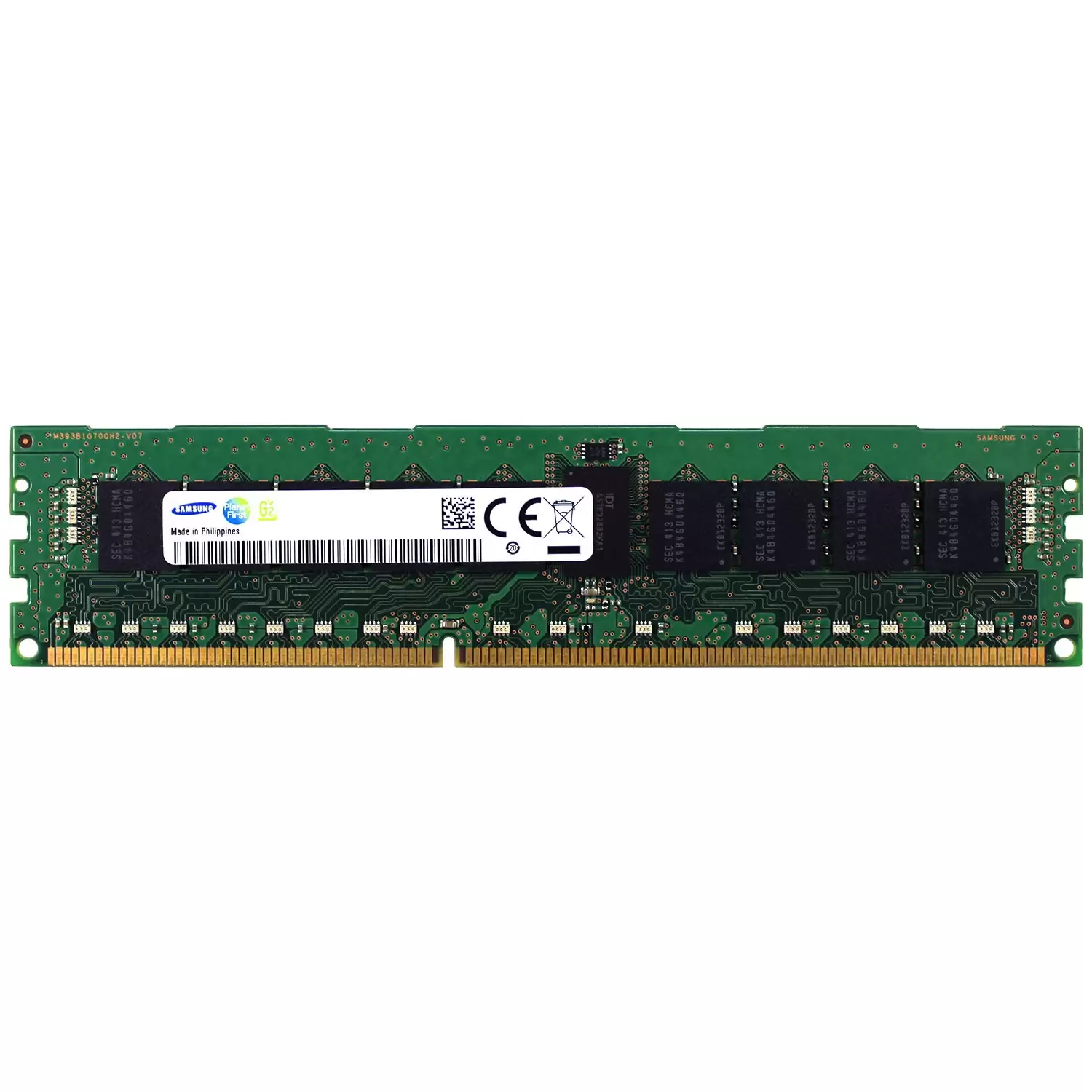 Samsung M393B1G70EB0-CMA 8GB 1866MHz DDR3 PC3?14900 ECC Registered DIMM CL13 240?Pin 1.5V Single Rank x4 Memory Module