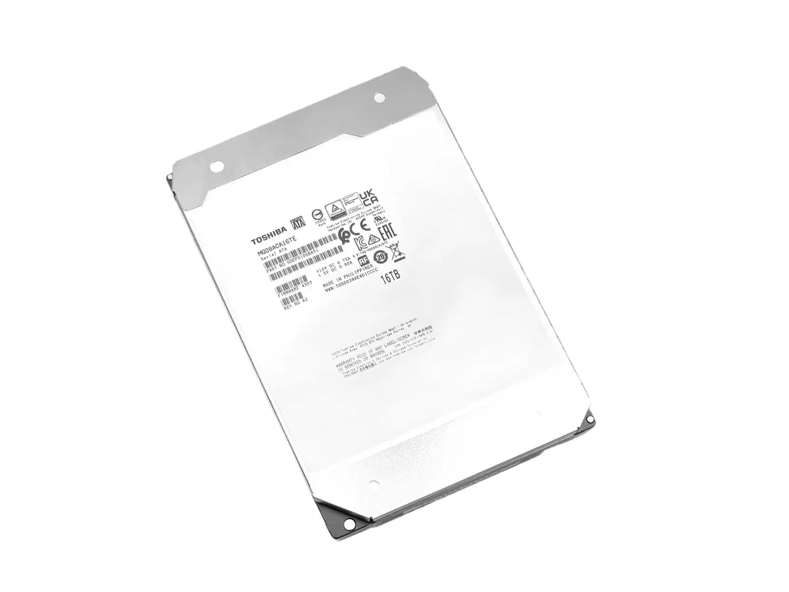 Toshiba MG08ACA16TE MG08 Series 16TB SATA 6Gb/s 7200RPM 512MB Cache (512e) 3.5-inch Internal Hard Drive