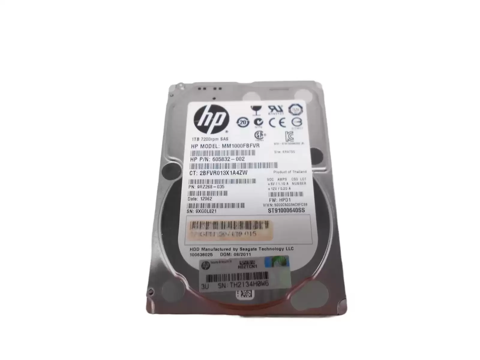 Toshiba MM1000FBFVR 1TB SAS 6Gb/s Midline Dual Port Hot Swap 7200RPM 2.5-inch Internal Hard Drive with Tray for MSA